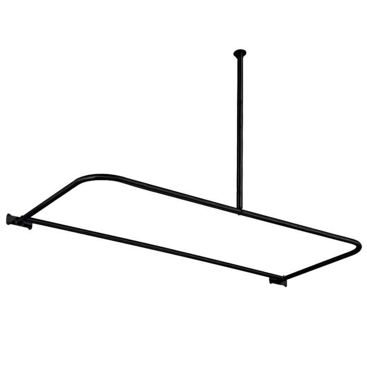 Kingston Brass Vintage 61" DShaped Fixed Shower Curtain Rod & Reviews